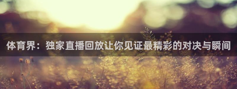 体育界：独家直播回放让你见证最精彩的对决与瞬间